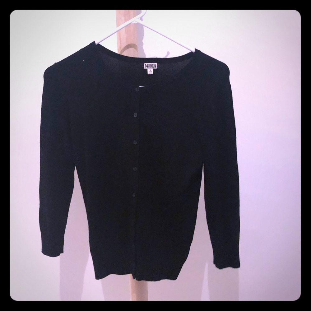 Black cardigan